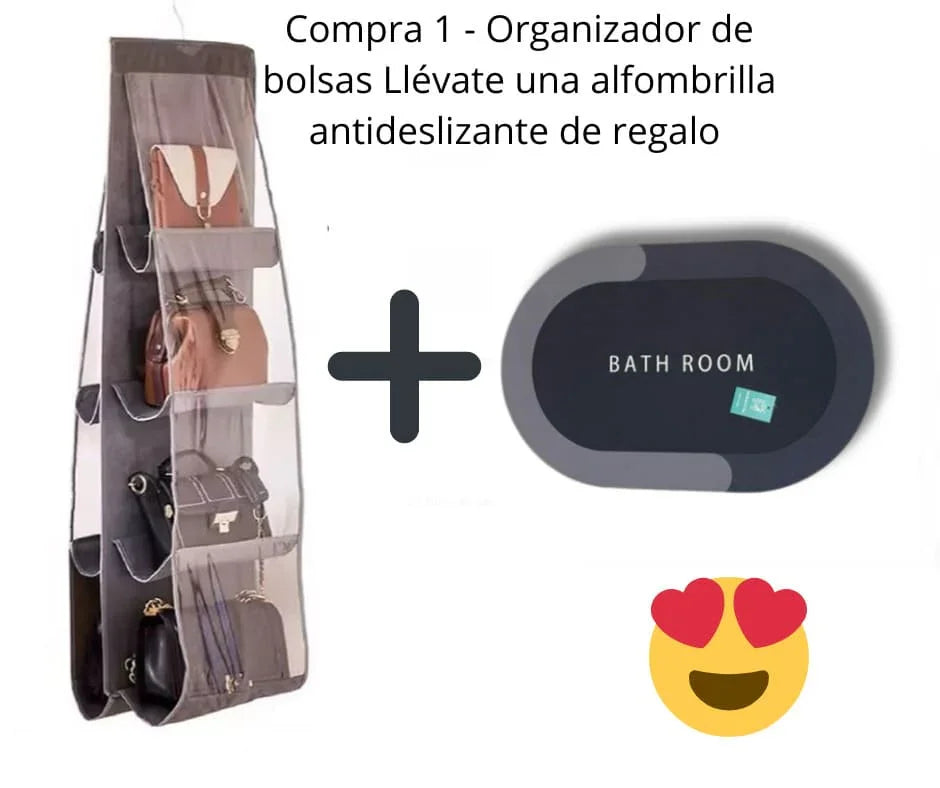 👜Organizador de bolsas con 8 compartimentos + alfombrilla antideslizante gratis + envío gratis