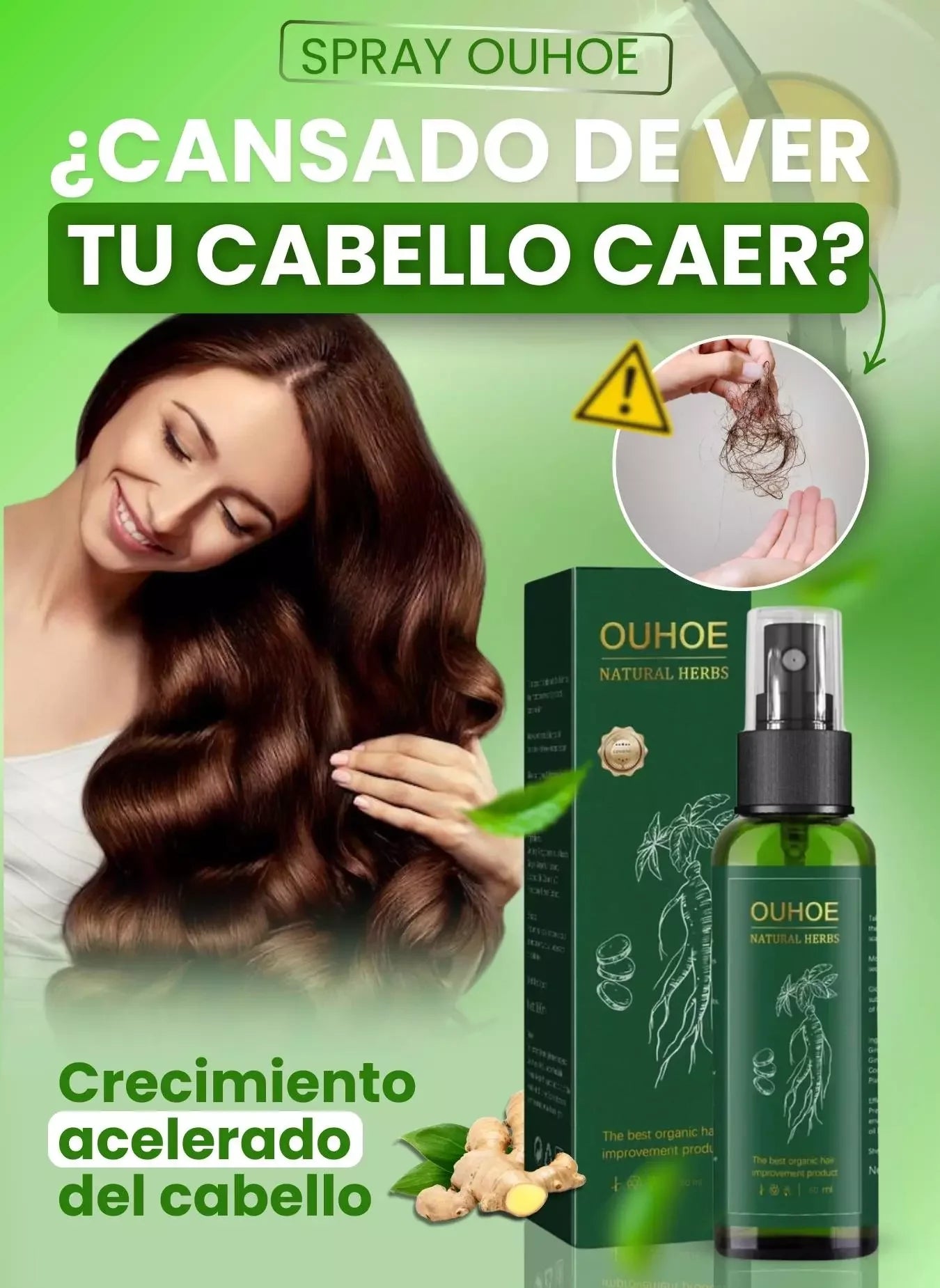 spray anticaída ¡Recupera Tu Cabello en Solo 14 Días con Esta Fórmula Natural! + Envio Gratuito