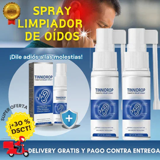 💧 TINNIDROP® – Elimina el Zumbido y Limpia tus Oídos en Minutos, ¡Sin Dolor y Sin Riesgos! + Envio Gratuito