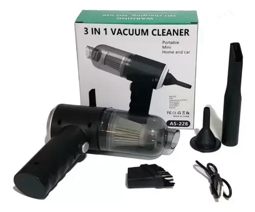 Mini Aspiradora 3 en 1 - Potente Función De Aspiración, Soplado y Limpieza - Línea Premium